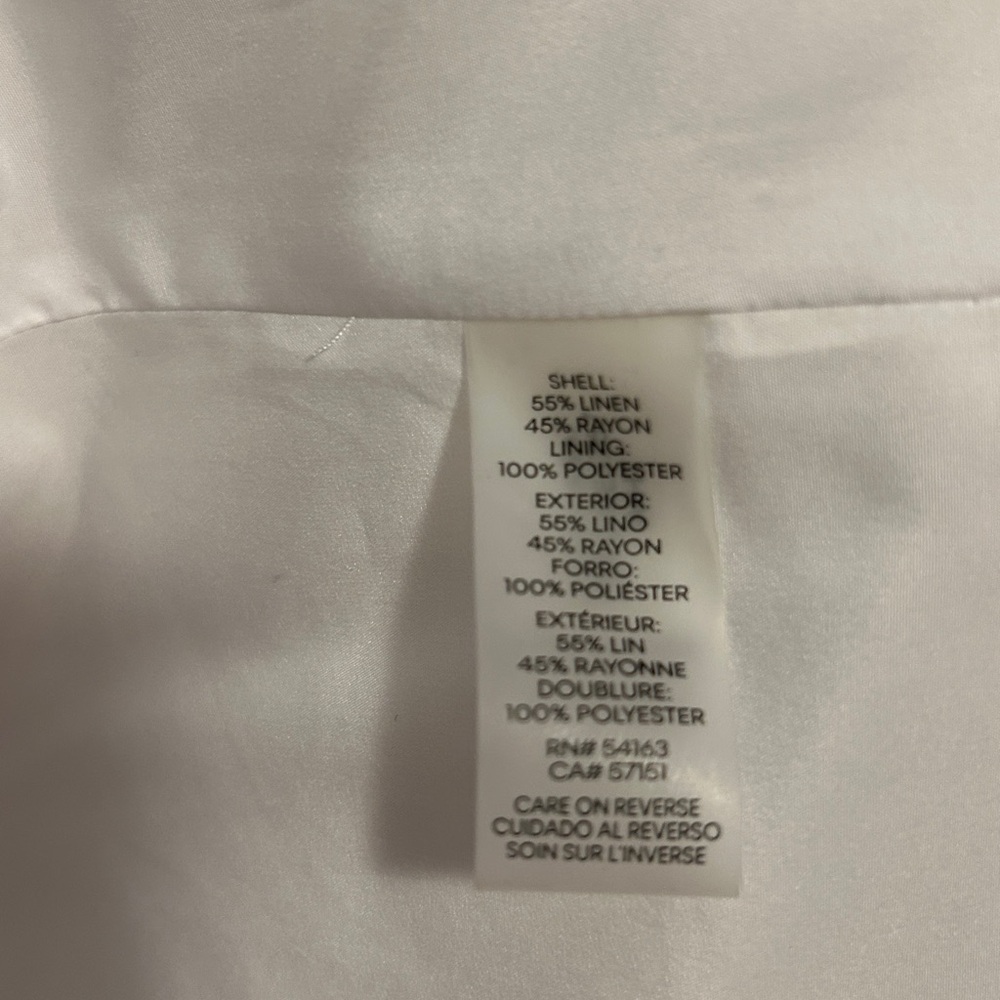 Calvin Klein Classic White Blazer new without tag womens size 16 ruched sleeves - Picture 8 of 8
